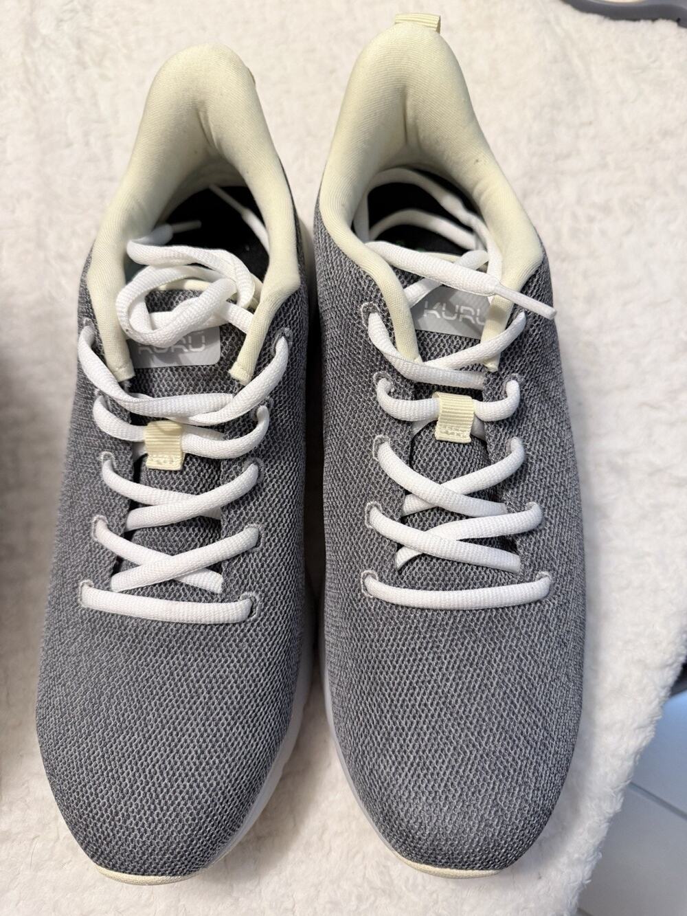 KURU Women's Flex Via Sneaker Size 8.5 M Dove Gray / Pale Lime *HSA Eligible